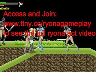 Wow! Cute Blonde Hentai Girl Bangs Soldiers in Wild Battle Game