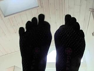 toe socks ignite her desire in a steamy bedroom session