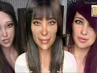 John explores the new house with four hot ladies, big asses, and big tits in this erotic 3D game.