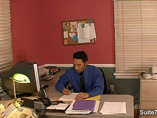 Amazing gay fucking butts in the office