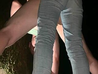 Wife PEGGING Husband Hard in Public Woods for All to See