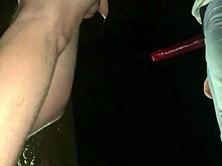 Wife PEGGING Husband Hard in Public Woods for All to See