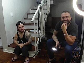 little horny girl in anime hentai orgy backstage