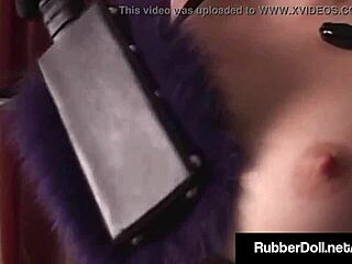 Dildo Drills Latex Queen Rubber Doll Pleasing Shiny Client