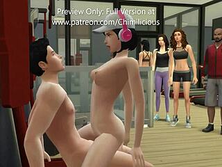 Outdoor Gym Sexercise With Horny Girlfriend