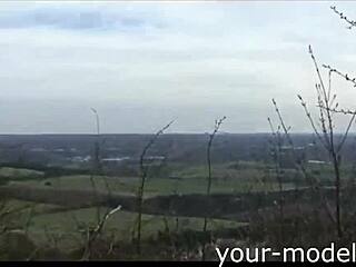 Gorgeous Brunette Sucks Huge White Dick