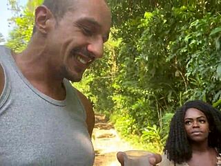 hey, me and my friend took the hot black girl to the waterfall and gave her some fun