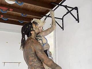 i met this sexy tattooed princess at training with damilvvs