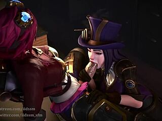 caitlyn in anime lesbian cartoon adventure