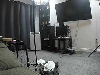 Scarlett Johnson delivers an intense footjob in POV view!