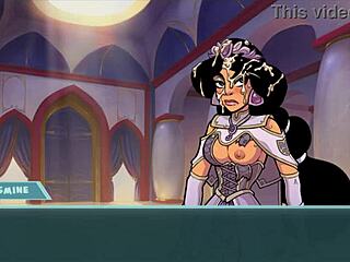 Intense orgasm while fucking Ashelin in this anime scene.