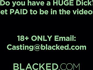 anna claire, the tiny blonde babe, works out with two big black cocks in the gym