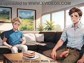 Uau, latina madrasta com dois garotos 18+! 😍