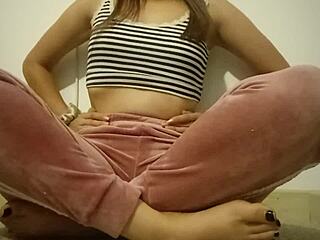 Intimate video of Argentine nurse Milet masturbating and fingering