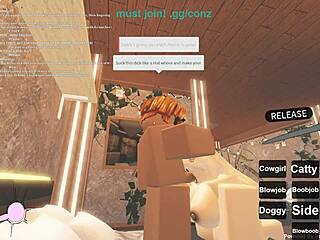 Roblox-porno med stor rumpe blondine som rir 😜