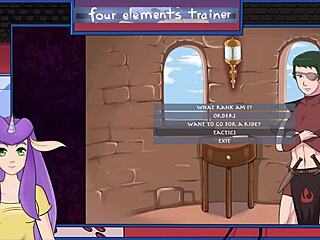 in avatar, the guard gives a blowjob with big tits and facial