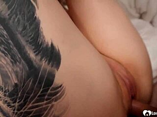 Nerdy Tattooed Babe Craves Hard Cock Intensely