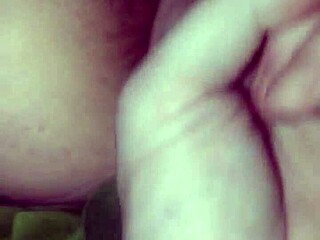 she fingers tight wet pussy while i use gigantic dildo