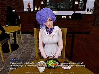 Intense harem action in anime hotel 204.