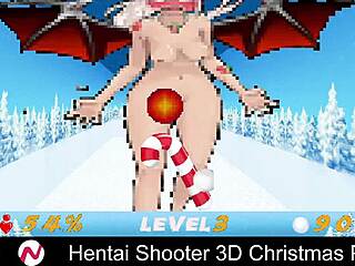 hentai shooter 3d christmas party with big tits and monsters