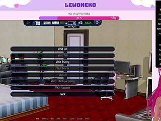 Vtuber Lewdneko pelaa Harem Hoteli osa 18 värinällä ja söpöllä orjalla