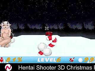 Hentai Ateşli 3D Noel Partisi Büyük Göğüslerle ve Canavarlarla