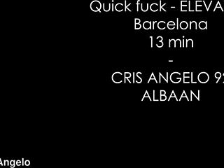 Quick elevator anal facefuck with redhead in Barcelona