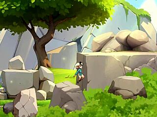 Young female orc dominates with face-sitting on lucky boy in horny game review