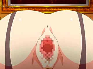 Beautiful blonde maid in cartoon-style video