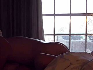 Caught! Door and window open during hotel sex!