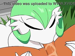 Breeding with gardevoir involves titty fuck and pussy fucking