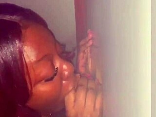 black stripper handles two massive bbc cocks at atlanta gloryhole spot