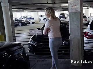 Dude Gets Blonde Laughing Before Outdoor Hardcore Action