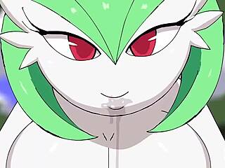 Breeding with gardevoir involves titty fuck and pussy fucking