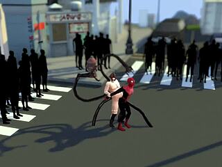 Spider-Man battles Dr. Octopus in a fierce villain showdown