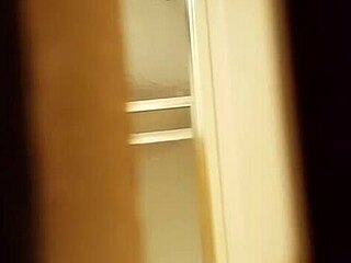 Spying on Her Shaving Her Hairy Pussy