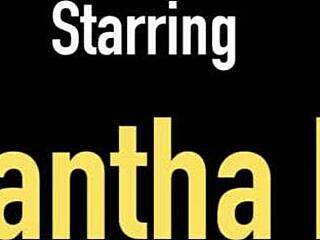 samantha rone dives into lesbian adventures with big clit and anal play