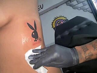 we went to the tattoo artist for name tattoos, but nicoly mattos wanted her pussy inked instead