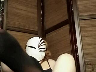 stocking fetish solo session with horny amateurs in pov