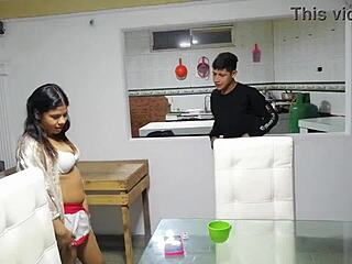 I Serve Hot Food To My Stepbrother While Bent Over For Anal Assfucking And Doggystyle With Big Tits Masturbation