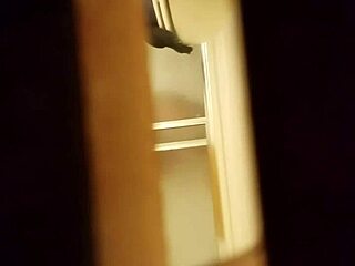 Spying on Her Shaving Her Hairy Pussy