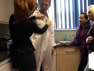 small cock fellow gets jerked by two amateur matures and asian