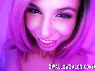 aidra fox's intriguing cosplay fantasy with ball licking and cumshot at salon