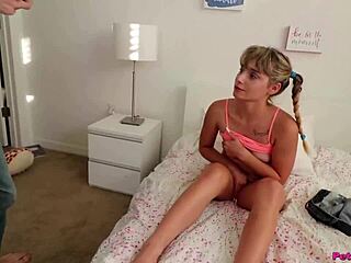 Pigtailed Step Sister Sucks Monster Cock