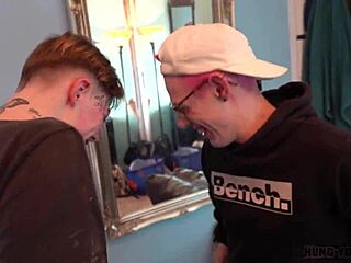 Two Tattooed Twinks Fuck Bareback On My Bed