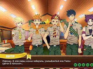 Game friends camp episode 36 features keitaro diary with russian voiceover in anime hentai style!