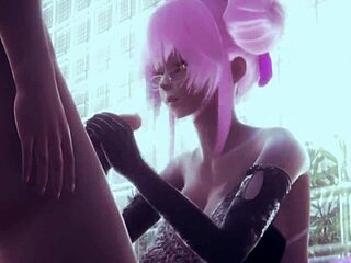 Inked Submissive Babe in Wild Interracial Threesome Fuck