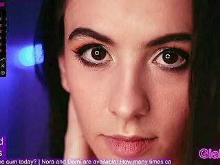 Gia Baker shows outfit and dildo play hard