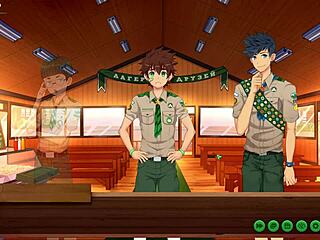 Game friends camp episode 36 features keitaro diary with russian voiceover in anime hentai style!