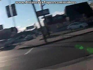 sexy brunette gf gets a merciless doggy fuck right before the camera